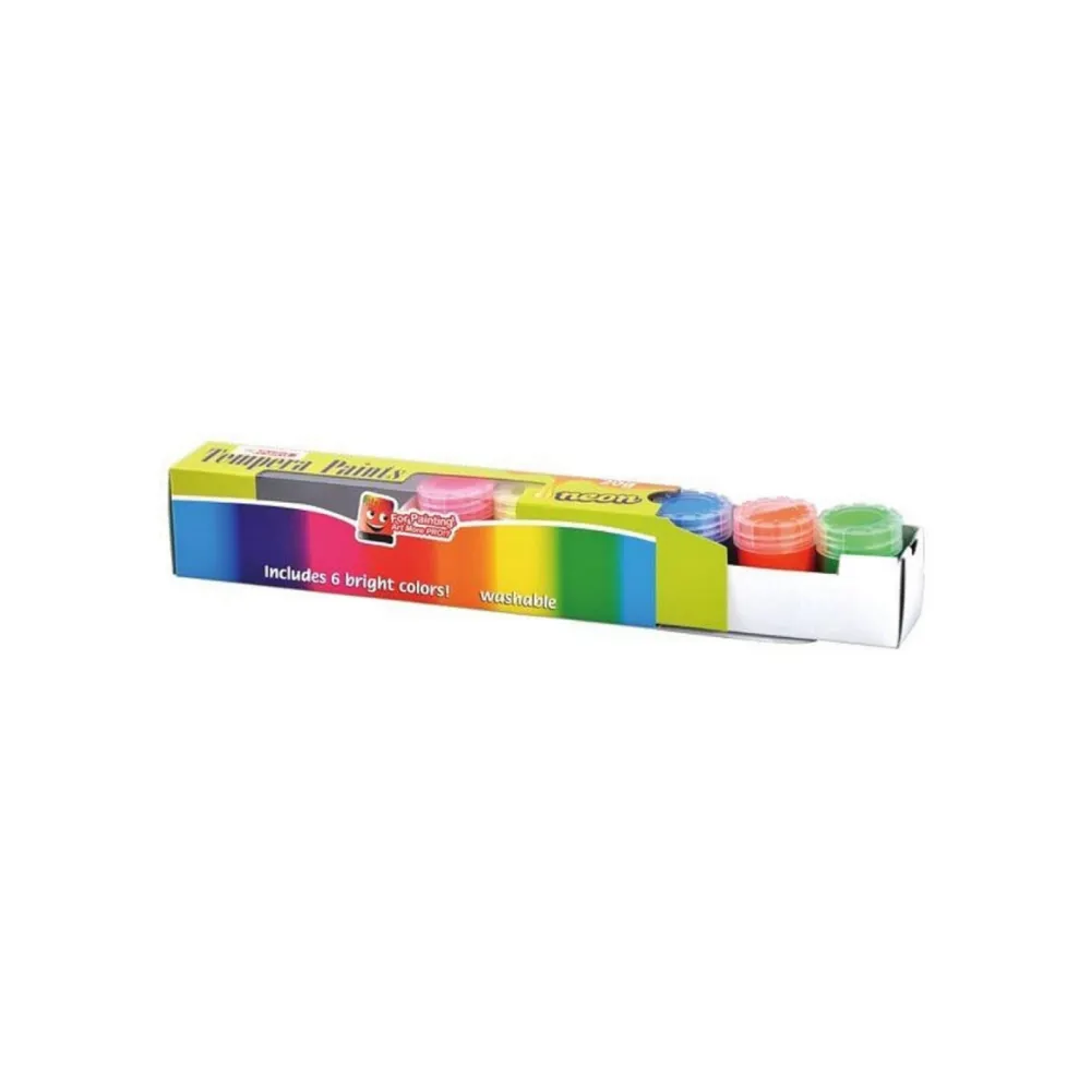 Poster Paint Tempera Tubs 20ml Asst Neon 6`s