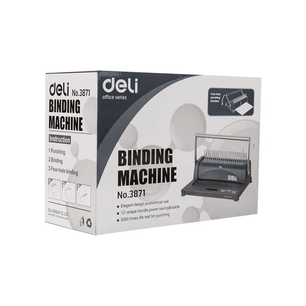 [6921734938718] Binding Machine 350 12 Sht - Deli