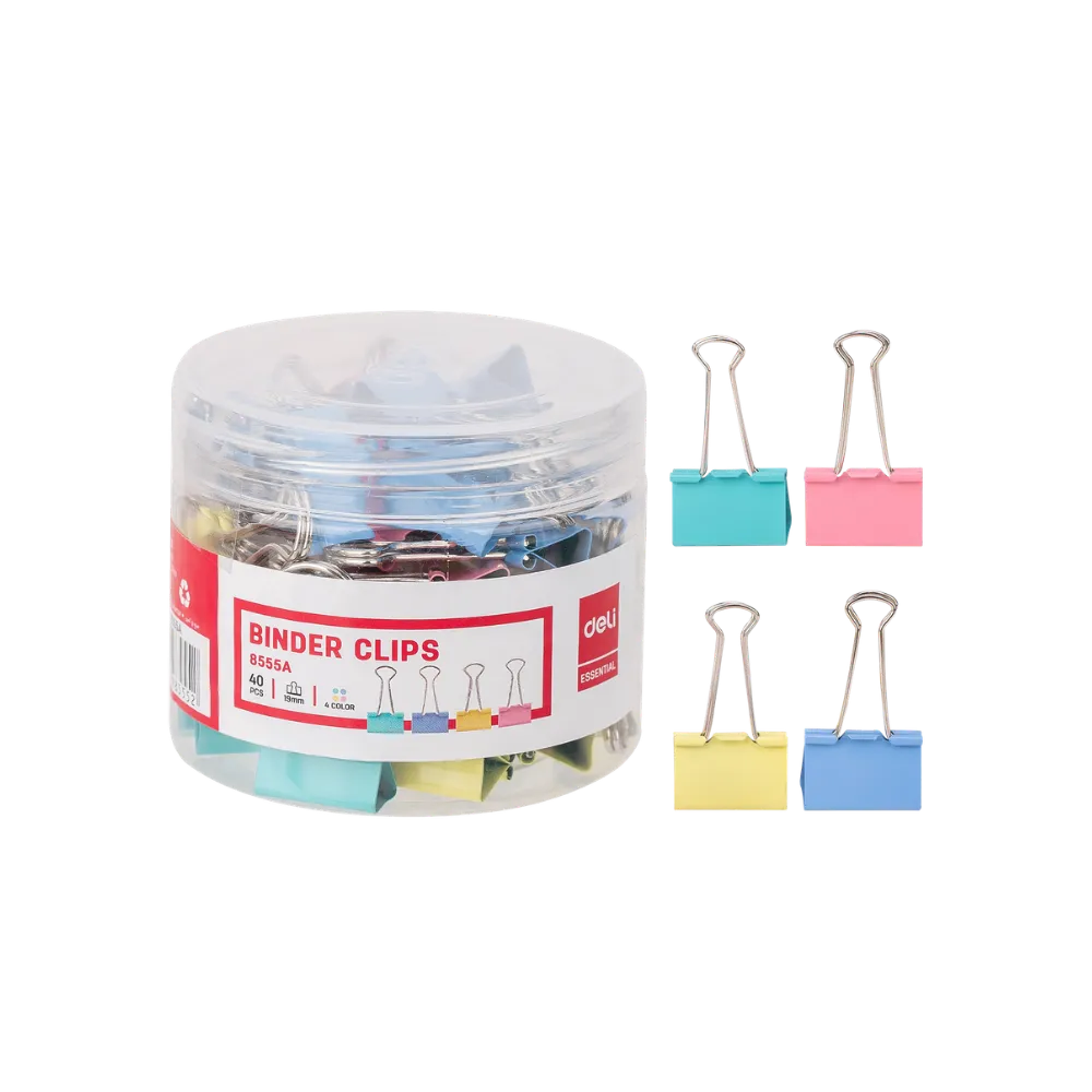 Clip foldback Colour 19mm - Deli Tech