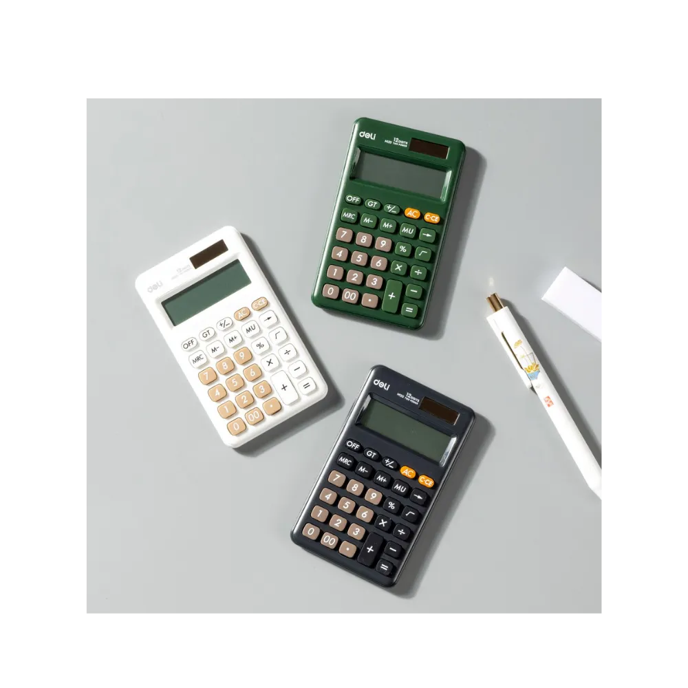 [6935205309372] Calculator Pocket Dark Grey - Deli