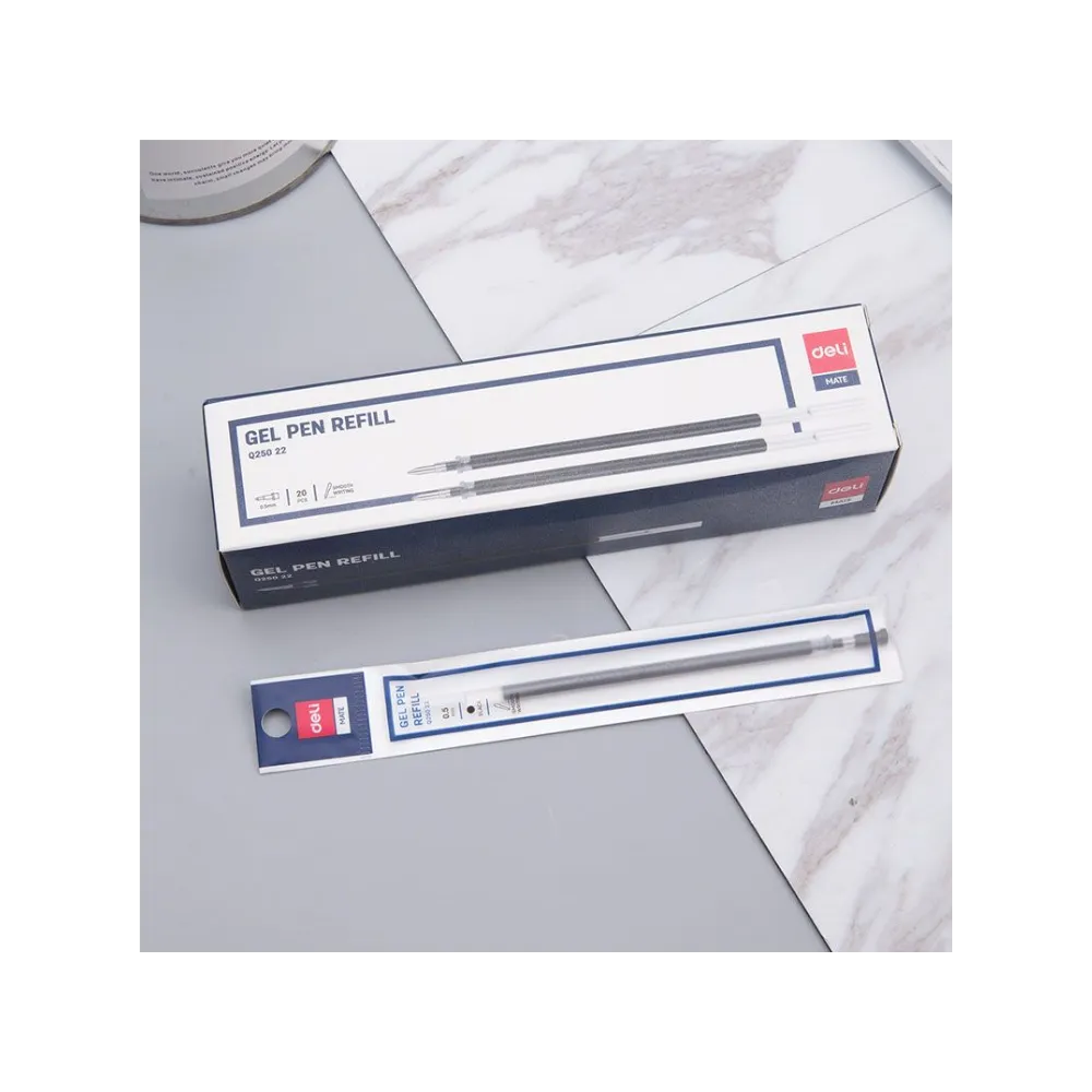 [6935205316974] Pen Refill Black 0.5 Gel Loose Packed - Deli 