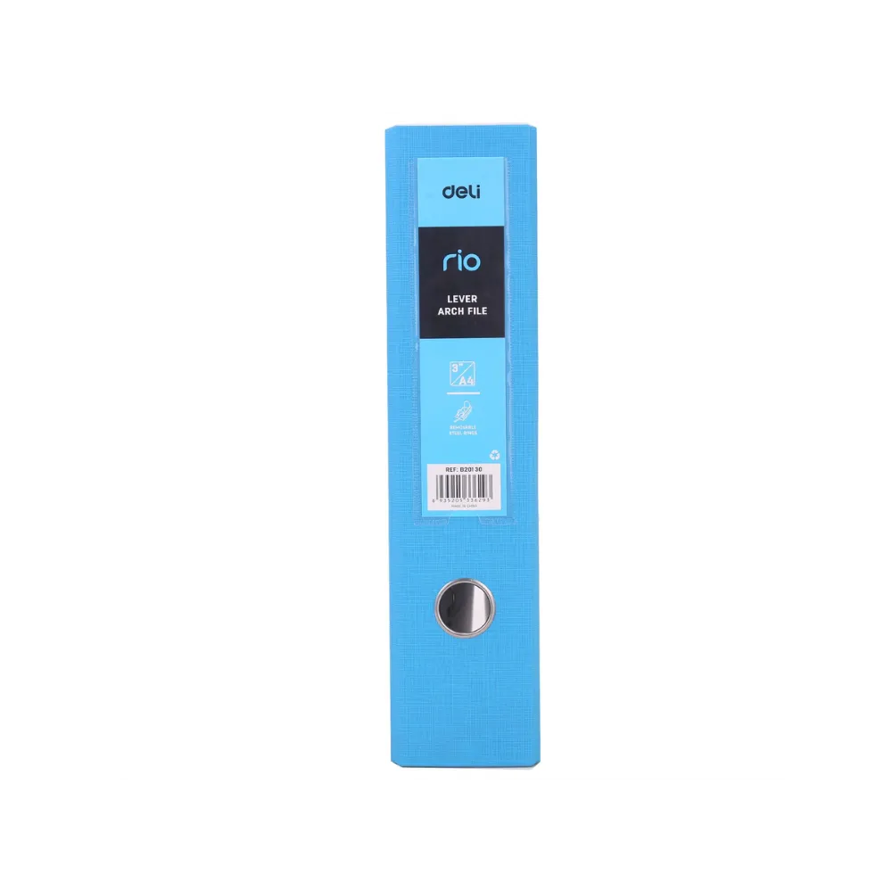 File Lever Arch 70mm PP Blue - Deli