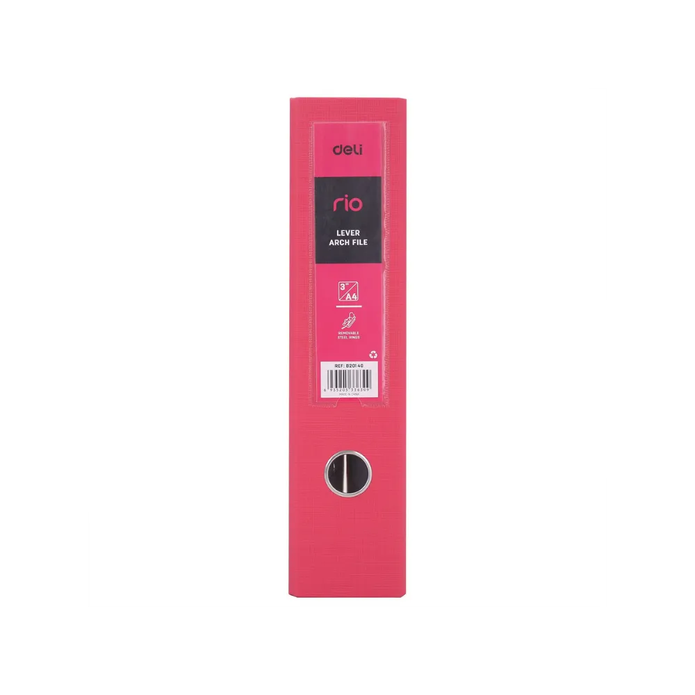 [6935205336309] File Lever Arch 70mm PP Red - Deli 