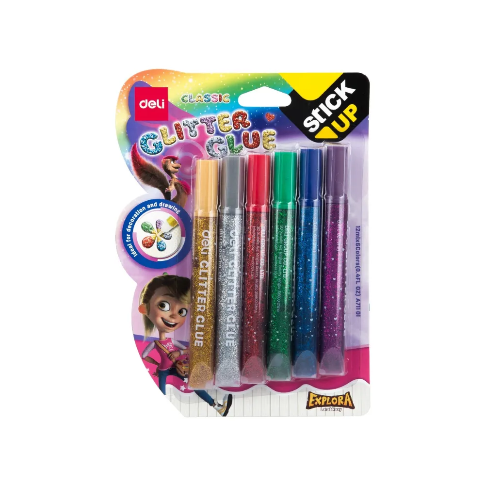 [6935205392985] Glue Glitter 12ml EA71101 - Deli - Stick Up
