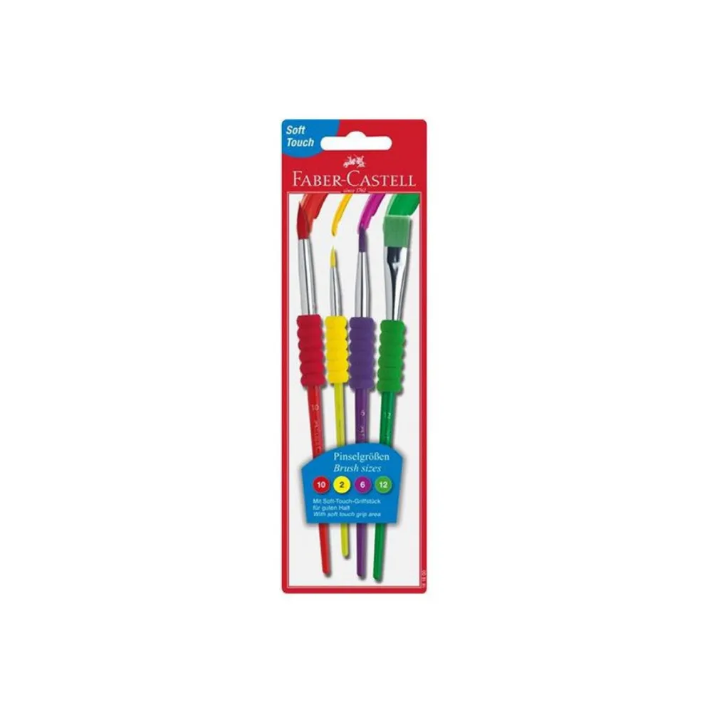 [4005401816003] Paint brush set 4`s Faber bright (10)