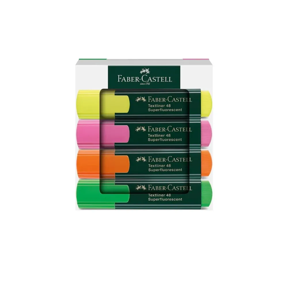 [4005402548316] Highlighter Textliner 48 Super Fluorescent 4`s  - Faber-Castell