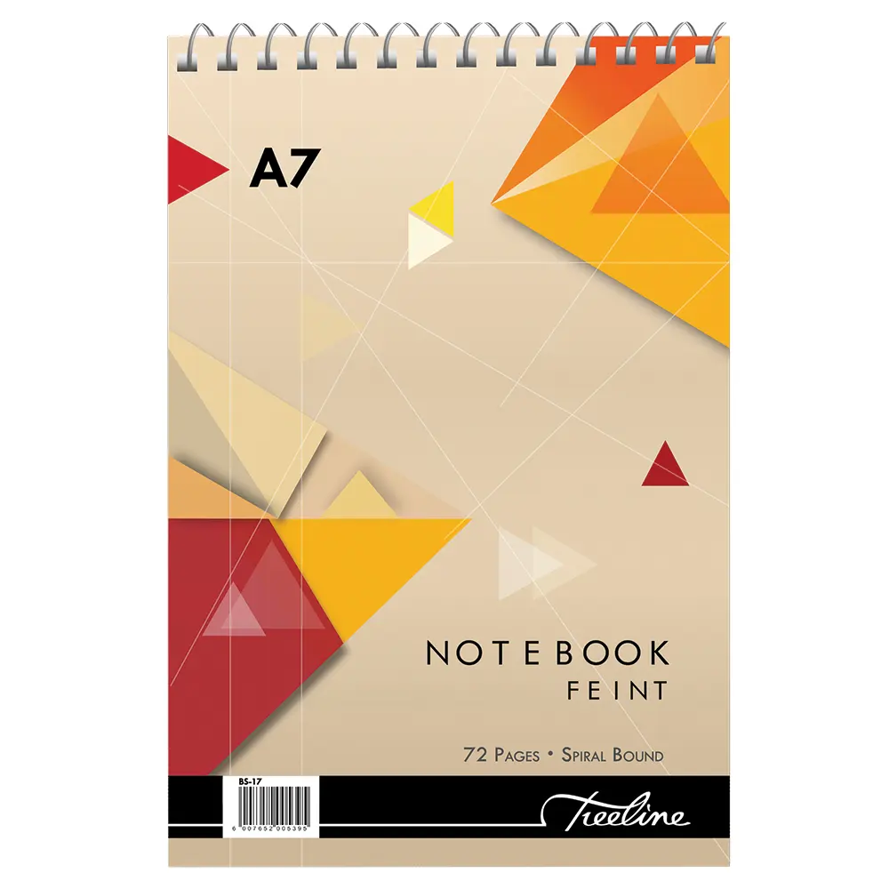 Book A7 72pg Wiro Note Book - Treeline 